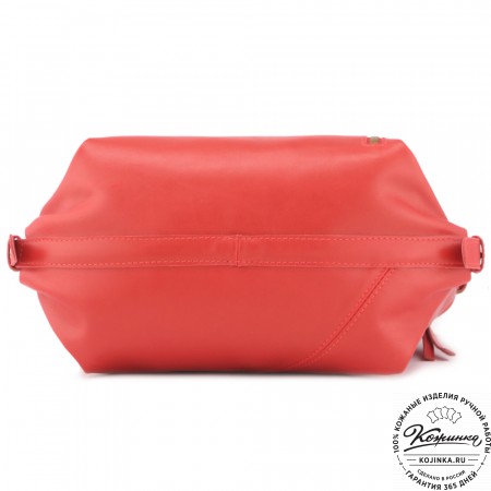  Женская кожаная сумка "Эмилия" (красная)